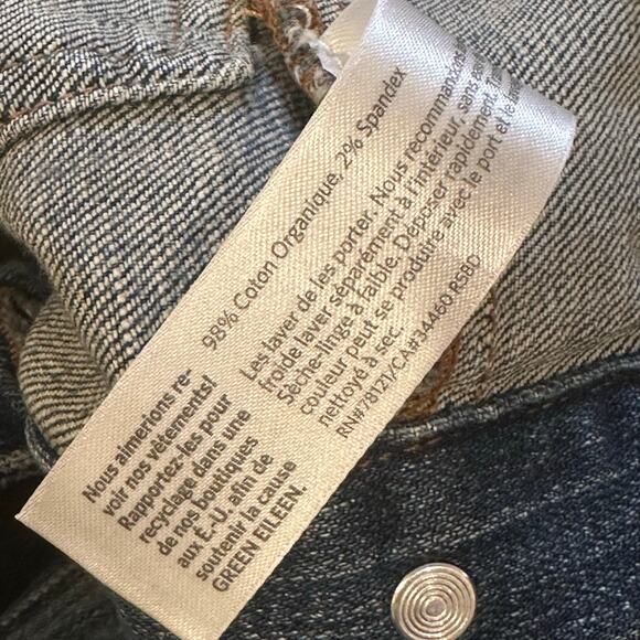 Eileen Fisher Organic Cotton Denim Jean Jacket Sz Small - Picture 9 of 9